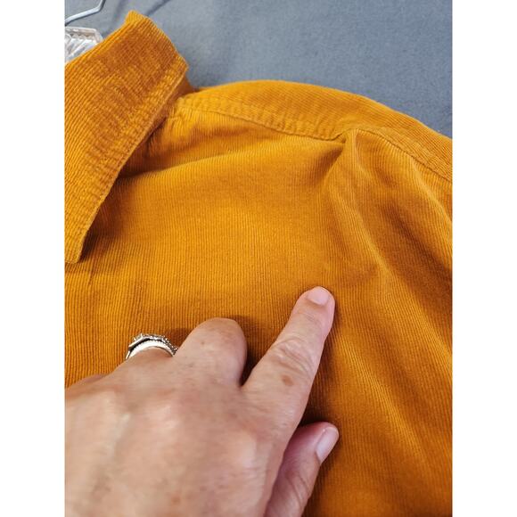 TERRITORY AHEAD Vtg Corduroy Button Up Men XXL Mustard Yellow Grandpacore Casual - Picture 7 of 12